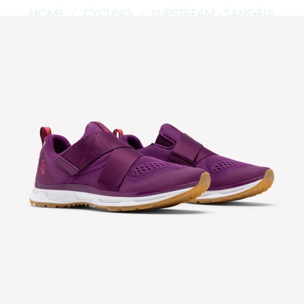 Tiem Slipstream Cycling Shoe in Sangria + SPD Cleats